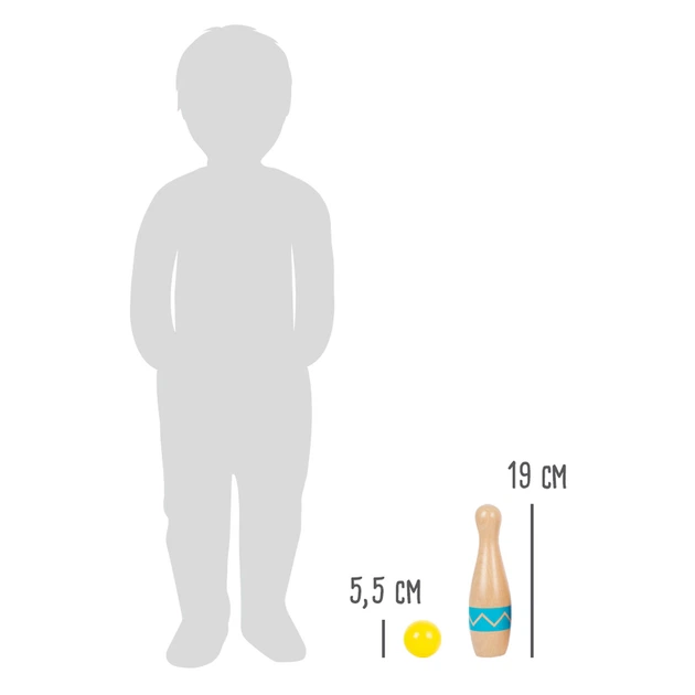 Набір для боулінгу Small Foot з дерева 11 елементів 5410653 (4020972119124) - зображення 6