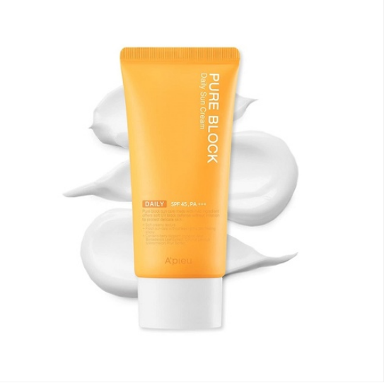 Крем Сонцезахисний Зволожуючий A'PIEU Pure Block Daily Sun Cream EX Light 50мл - изображение 3