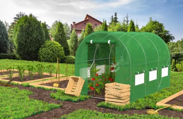 Теплица садовая Bonro UP-6 м² с оцинкованным каркасом и 6 окнами для вентиляции - изображение 9