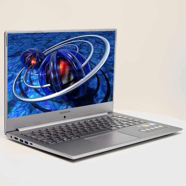 Ноутбук 15.6'' Medion (Lenovo Group) Akoya P15646 | Intel Core i5-8265U | IPS (1920x1080) FullHD | RAM 8 ГБ | SSD 256 ГБ | Nvidia GeForce MX250 | Intel UHD Graphics 620 | Металевий корпус | Ультрабук | Win11 (4977) - Б/В - зображення 3