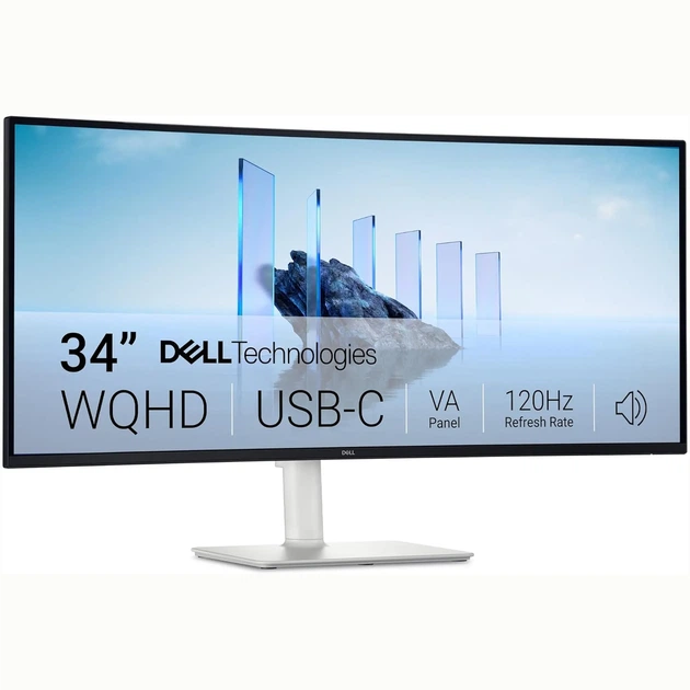 Монитор 34" Dell S3425DW Silver (210-BQWR) - Фото 1 Монитор 34" Dell S3425DW Silver (210-BQWR) - изображение 1