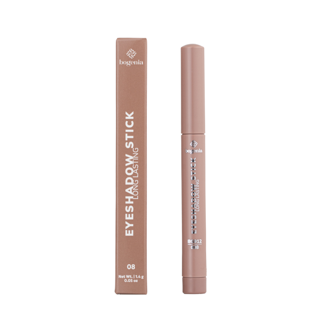 Тіні-олівець для повік перламутрові Bogenia Long Lasting Eyeshadow Stick BG912, 008 Бежевий - зображення 2
