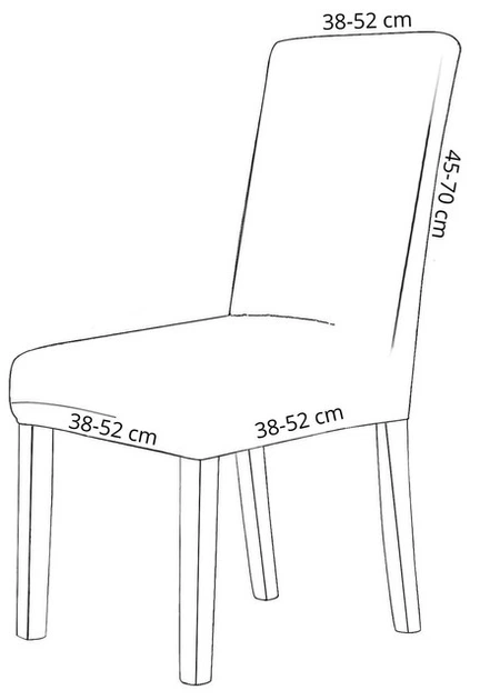 Чохол для стільця Springos універсальний еластичний спандекс Чорно-білий (5908455308885) - зображення 5