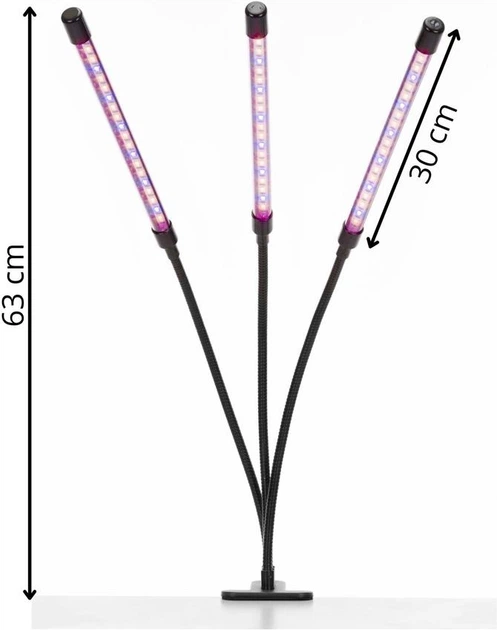 Лампа Springos для освітлення рослин LED 3 панелі GA0222 (5908455310116) - зображення 12