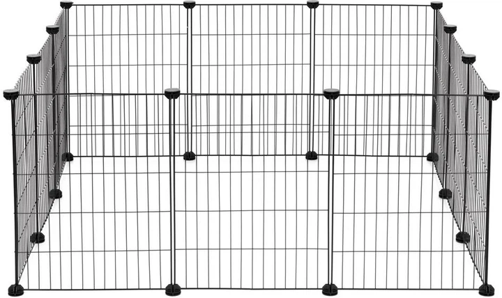 Kojec dla zwierząt Springos PA1086 143x71x46 cm Czarna (5908455310154) - obraz 2