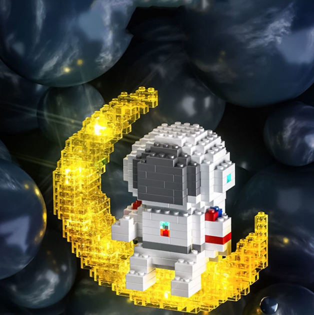 Мини-конструктор "Астронавт" с LED подсветкой - Фото 2 Мини-конструктор "Астронавт" с LED подсветкой - изображение 2