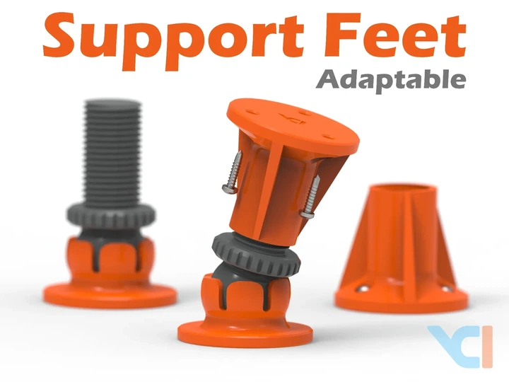 Регулируемое Крепление Adjustable Feet Strong 6 См Помаранчевий 3Д Друк - Фото 2 Регулируемое Крепление Adjustable Feet Strong 6 См Помаранчевий 3Д Друк - изображение 2