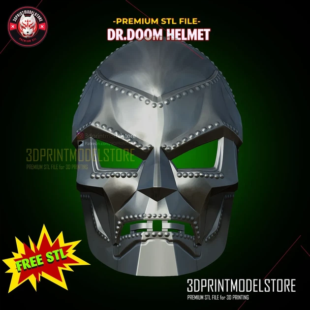 Маска Доктора Дума Dr Doom Mask Серый 25 См 3Д Печать - Фото 4 Маска Доктора Дума Dr Doom Mask Серый 25 См 3Д Печать - изображение 4