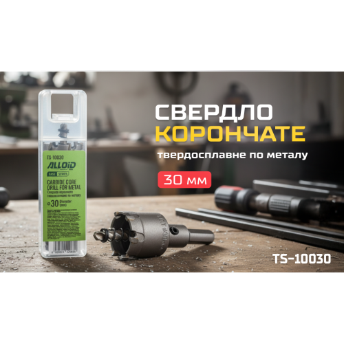 Корончатое твердосплавное сверло Alloid Base по металлу, 30 мм - Фото 6 Корончатое твердосплавное сверло Alloid Base по металлу, 30 мм - изображение 6