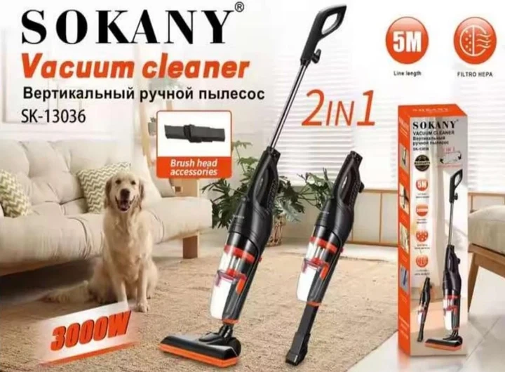 Пилосос 2в1 дротовий побутовий вертикальний 3000 Вт Sokany SK-13036 - Фото 3 Пилосос 2в1 дротовий побутовий вертикальний 3000 Вт Sokany SK-13036 - зображення 3