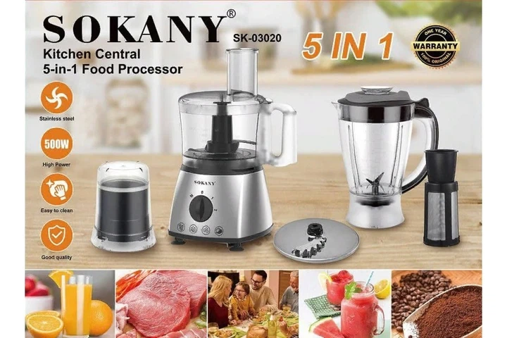 Кухонний комбайн 5в1 500 Вт SOKANY SK-03020 (12) - зображення 5
