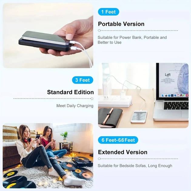 Кабель для зарядки Apple iPhone USB-Lightning 2.4A 1 м — зарядный провод шнур для айфона лайтнинг - изображение 4
