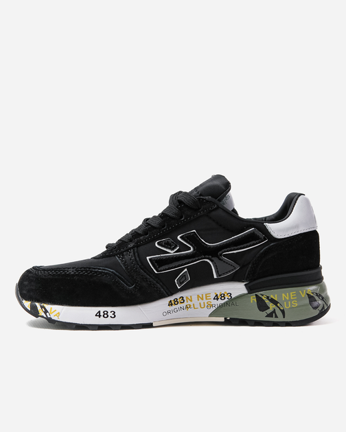 Мужские кроссовки повседневные Premiata Mick Black White 40 (25,5 см) Черный - изображение 2