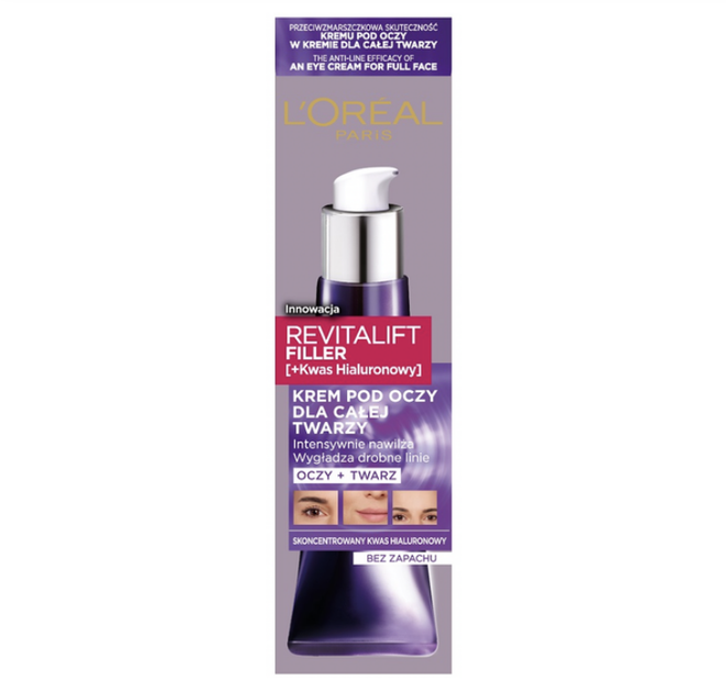 Крем-догляд Loreal Revitalift Filler проти зморщок для шкіри навколо очей 30 мл (3600523971749) - Фото 1 Крем-догляд Loreal Revitalift Filler проти зморщок для шкіри навколо очей 30 мл (3600523971749) - зображення 1