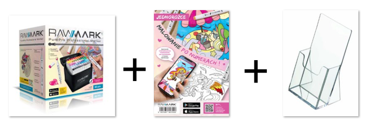 Zestaw markerów alkoholowych Rawmark PurePro w etui + kolorowanka interaktywna Jednorożce (5907587835030) - obraz 2