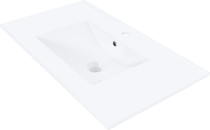 Umywalka Halmar Prato wpuszczana 80 x 46 x 17 cm Biała (5905248133785) - obraz 2