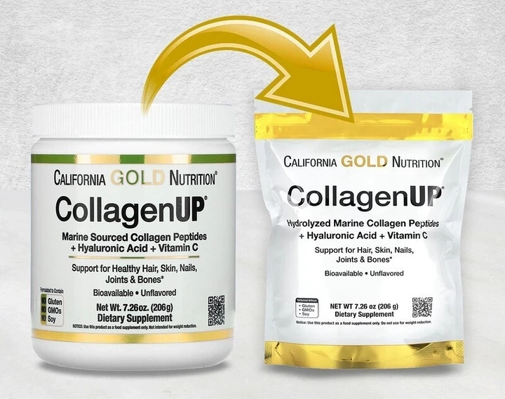 Морской коллаген California Gold Nutrition c гиалуроновой кислотой и витамином C 464 г (898220010325) - Фото 2 Морской коллаген California Gold Nutrition c гиалуроновой кислотой и витамином C 464 г (898220010325) - изображение 2