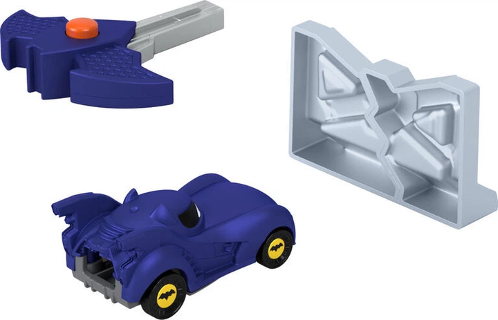 Samochód wyścigowy Fisher-Price DC Batwheels Bam the Batmobile z wyrzutnią i barierami HRJ54 (194735178070) - obraz 3