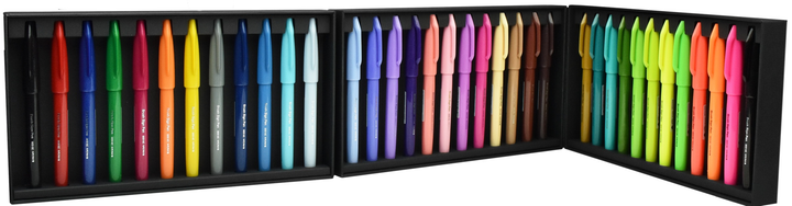 Zestaw pisaków pędzelków do kaligrafii PENTEL SES15C 36 kolorów (5902894024338) - obraz 3