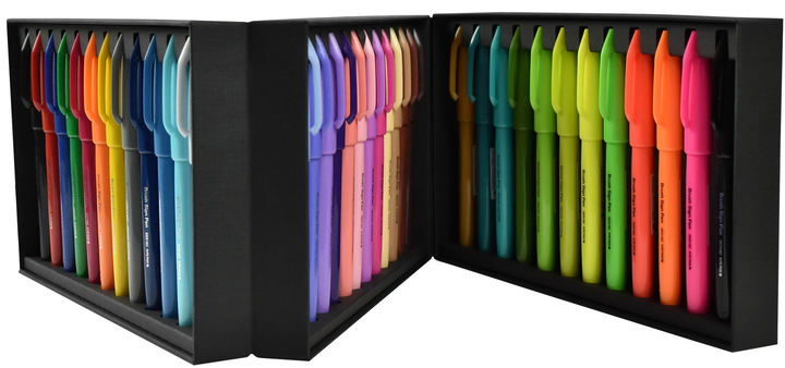 Zestaw pisaków pędzelków do kaligrafii PENTEL SES15C 36 kolorów (5902894024338) - obraz 4