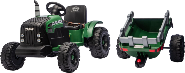 Traktor na akumulator LEAN Toys CH9959B z przyczepą 24 V Ciemno-zielony (5905991087519) - obraz 2