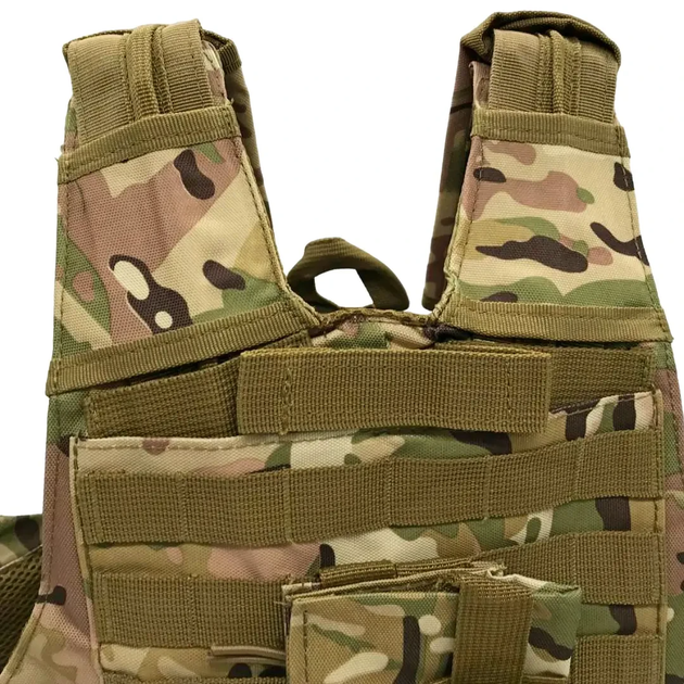 Жилет тактический плитоноска A58 MOLLE военная армейская мультикам - изображение 7