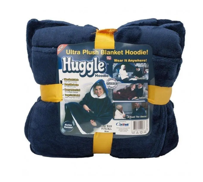 Толстовка худи-плед с капюшоном Huggle Hoodie, Синий One size - изображение 6