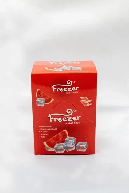 Освіжаючі смужки FREEZER зі смаком кавуна СОКОВИТИЙ КАВУН - Фото 1 Освіжаючі смужки FREEZER зі смаком кавуна СОКОВИТИЙ КАВУН - зображення 1