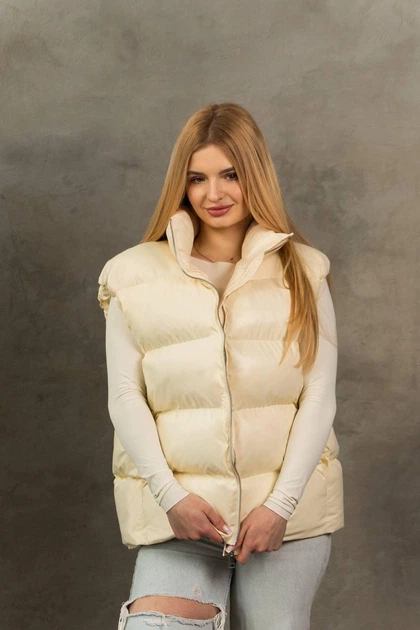 Жилетка женская демисезонная Tian Sky - T One Size beige - изображение 2