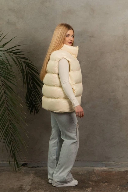 Жилетка женская демисезонная Tian Sky - T One Size beige - изображение 6