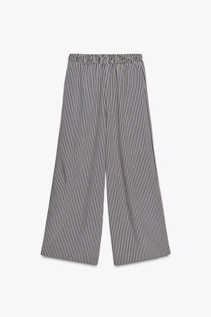 Струмуючі смугасті штани zw collection Zara 4437/247 XXL Синій/Бежевий (04437247044XXL) - изображение 10