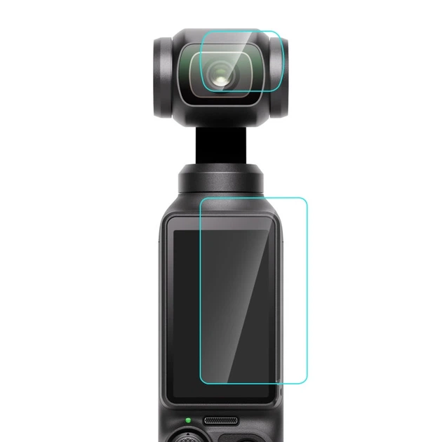 Захисне скло Puluz PU950T 9H 2.5D HD для камери DJI Osmo Pocket 3 (об'єктив + екран) - зображення 2