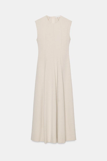Довга сукня без рукавів Zara 0858/620 S Бежева (00858620718S) - Фото 6 Довга сукня без рукавів Zara 0858/620 S Бежева (00858620718S) - изображение 6
