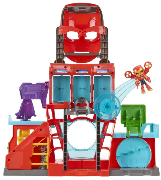 Zestaw do gry Hasbro Marvel Iron Man i super ekipa Baza superbohaterów Iron Quarters (5010996313270) - obraz 3