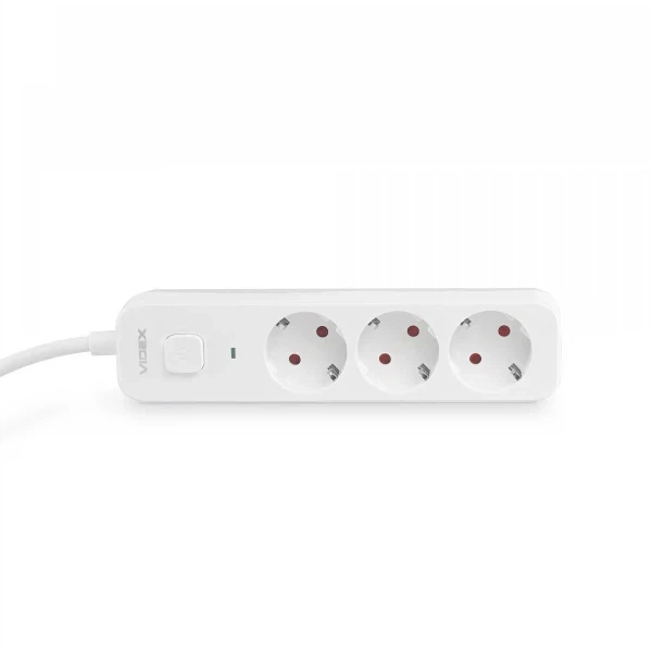 Сітковий подовжитель VIDEX ONCORD з/с 3п 3м (3x1.5мм) з кнопкою White (VF-PD33G-W) - Фото 4 Сітковий подовжитель VIDEX ONCORD з/с 3п 3м (3x1.5мм) з кнопкою White (VF-PD33G-W) - зображення 4