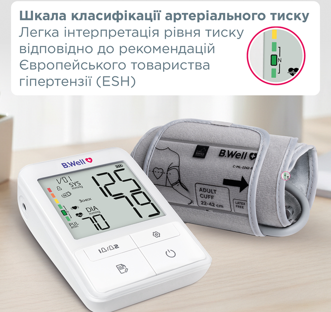 Тонометр B.Well MED-58 с адаптером - изображение 9