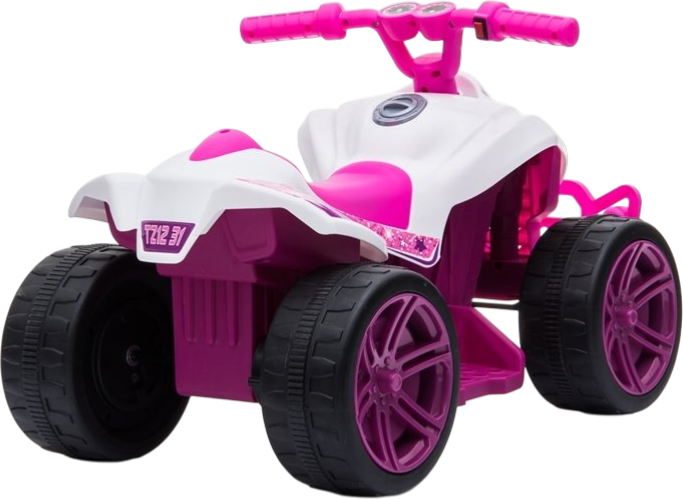 Pojazd elektryczny dla dzieci LEAN Toys Quad TR1805 Biało-różowy (5908275993209) - obraz 2
