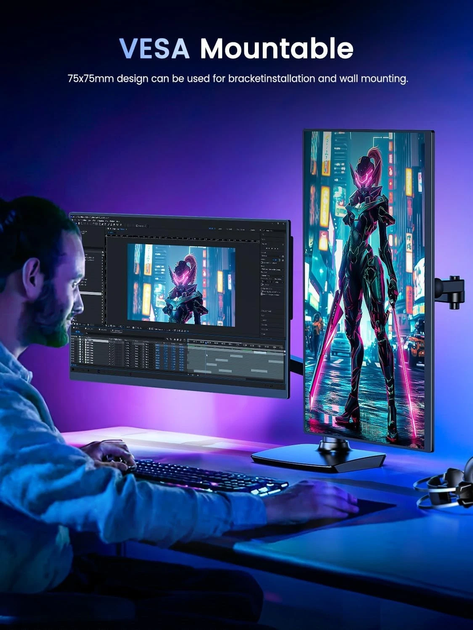 Портативный игровой монитор UPERFECT UColor J5 17.3" 4K 120Hz BE173BU 100% DCI-P3 QLED-IPS USB-C - изображение 13