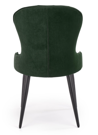 Krzesło do kuchni i salonu Halmar z okrągłym siedziskiem Ciemnozielone Velvet (5905248118799) - obraz 3