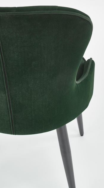 Krzesło do kuchni i salonu Halmar z okrągłym siedziskiem Ciemnozielone Velvet (5905248118799) - obraz 7
