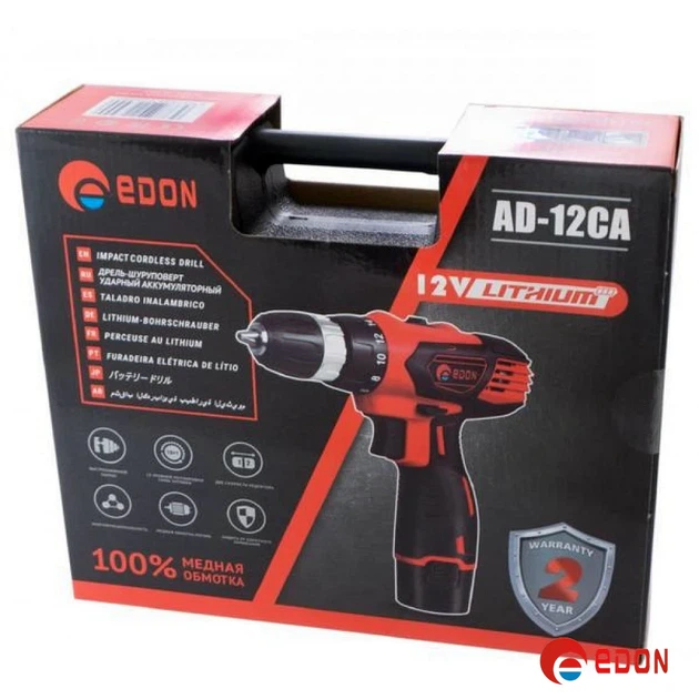 Аккумуляторный шуруповерт EDON AD-12CA - изображение 6
