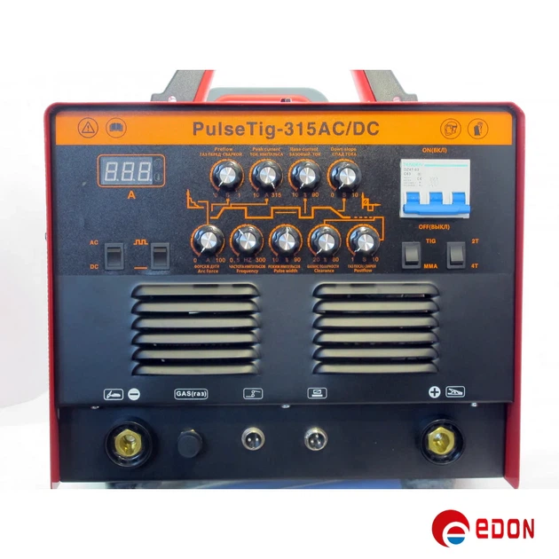 Инверторная аргонная сварка EDON PULSETIG-315 AC/DC (380V) - Фото 5 Инверторная аргонная сварка EDON PULSETIG-315 AC/DC (380V) - изображение 5