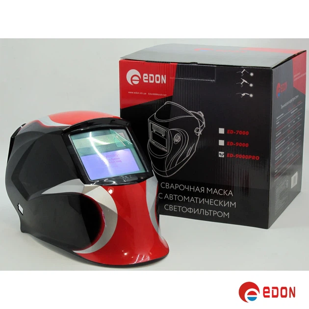 Маска зварювальника хамелеон MACKA EDON ED-9000 PRO Хамелеон - Фото 1 Маска зварювальника хамелеон MACKA EDON ED-9000 PRO Хамелеон - зображення 1