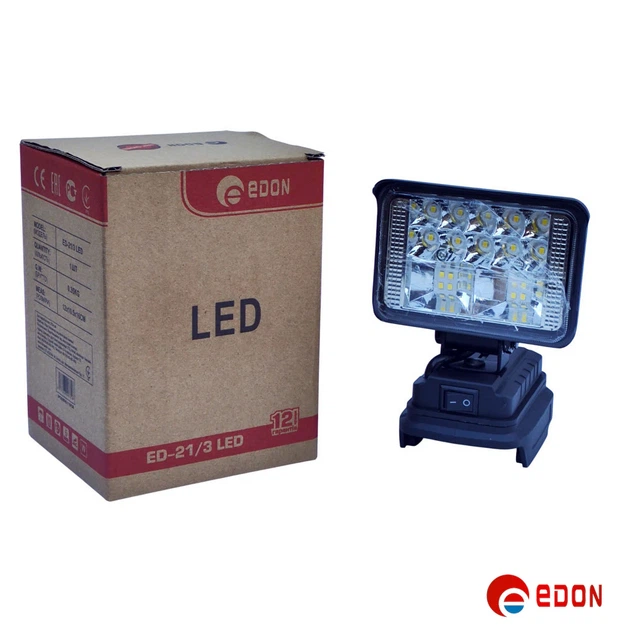 Акумуляторний прожектор Edon ED-21/3 LED 27W (без АКБ і ЗП, посадка MAKITA) - зображення 10