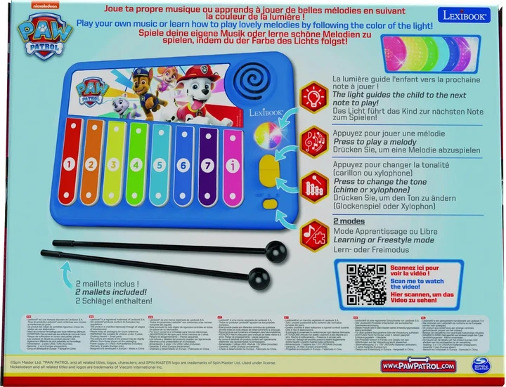 Ksylofon Lexibook Xylo-Fun Psi Patrol (K340PA)(3380743088037) - obraz 3
