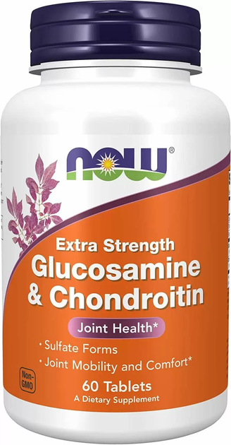 Глюкозамін та Хондроїтин NOW Foods (Glucosamine & Chondroitin) 120 таблеток NOW03243 - зображення 3