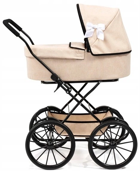 Wózek dla lalek Bayer Classic Beżowy (14375AA) (4003336143751) - obraz 3