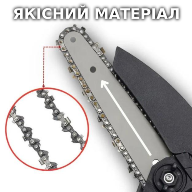 Аккумуляторная цепная мини пила 24V, 6 дюймов Садовая электро-пила 15см шина для дачи, сада TC - изображение 5