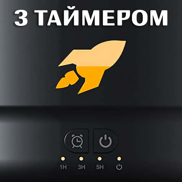 Зволожувач повітря гармата Аромадифузор з LED-підсвіткою й таймером Нічник для дому Білий TC - зображення 4