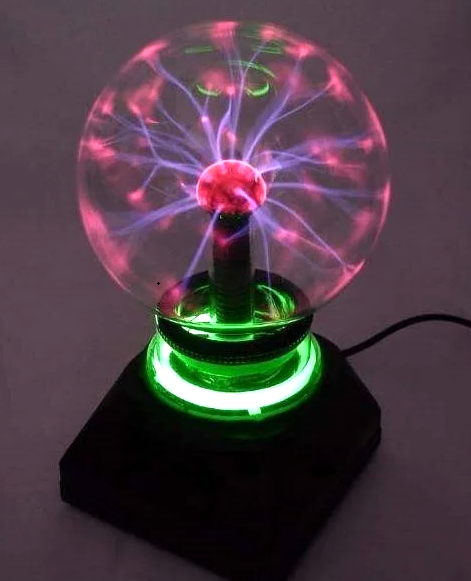Плазменный шар Тесла музыкальный 13см ночник Plasma ball Плазменная лампа-шар с молниями TC - изображение 5